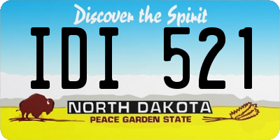 ND license plate IDI521