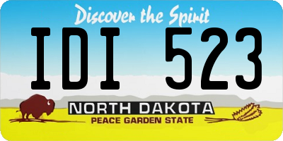 ND license plate IDI523