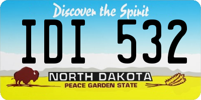 ND license plate IDI532