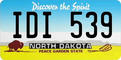 ND license plate IDI539