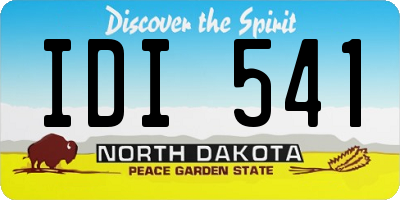 ND license plate IDI541
