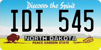 ND license plate IDI545
