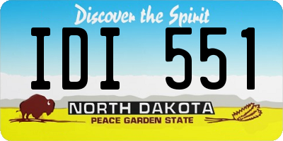 ND license plate IDI551