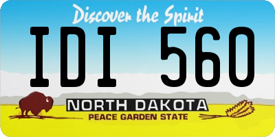 ND license plate IDI560