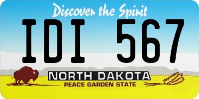 ND license plate IDI567