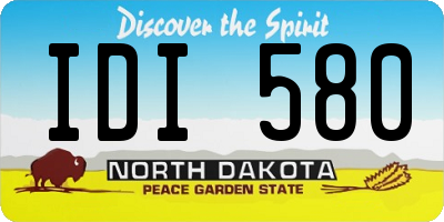 ND license plate IDI580