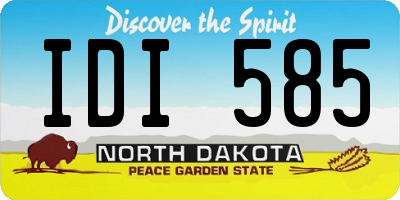 ND license plate IDI585