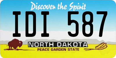 ND license plate IDI587