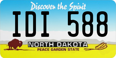 ND license plate IDI588