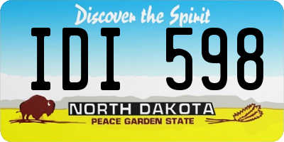 ND license plate IDI598