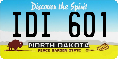 ND license plate IDI601