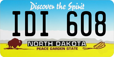 ND license plate IDI608