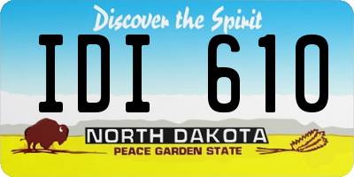 ND license plate IDI610