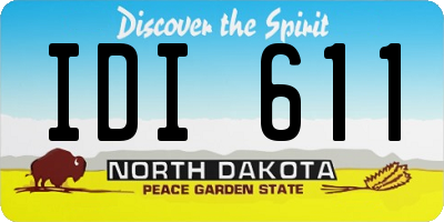 ND license plate IDI611