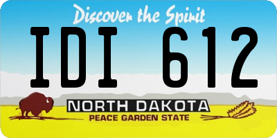 ND license plate IDI612
