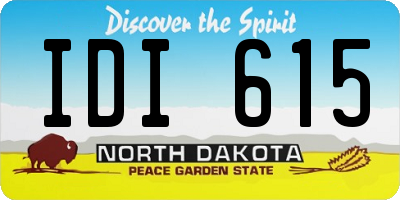 ND license plate IDI615