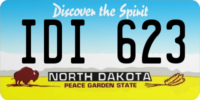 ND license plate IDI623