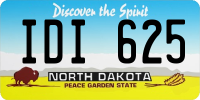 ND license plate IDI625