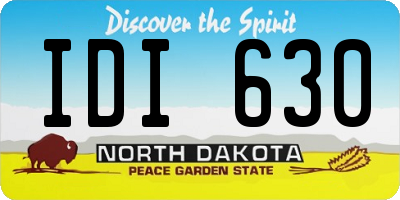 ND license plate IDI630