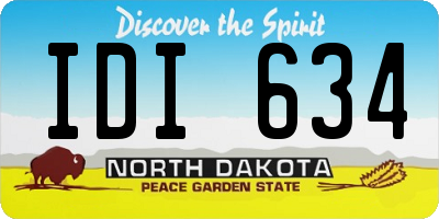 ND license plate IDI634
