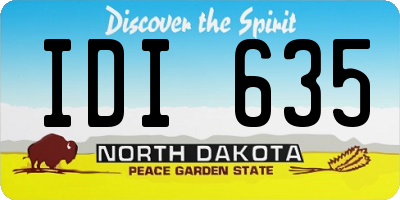 ND license plate IDI635