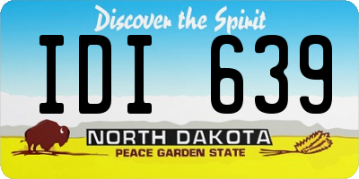 ND license plate IDI639