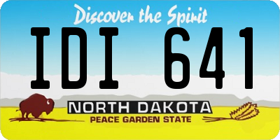ND license plate IDI641