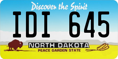 ND license plate IDI645