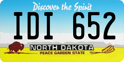 ND license plate IDI652