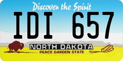 ND license plate IDI657