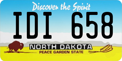 ND license plate IDI658