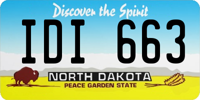ND license plate IDI663