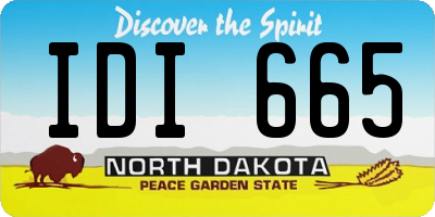 ND license plate IDI665