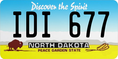 ND license plate IDI677