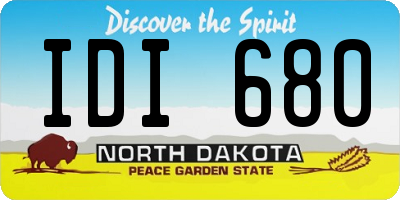 ND license plate IDI680