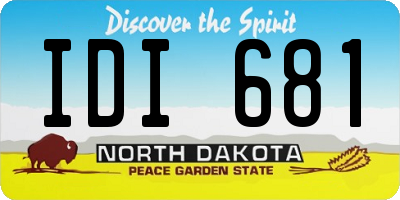 ND license plate IDI681