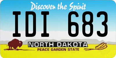 ND license plate IDI683