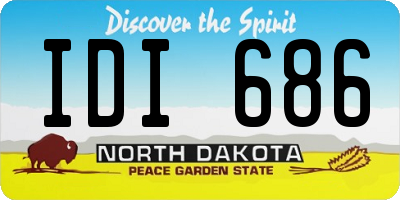 ND license plate IDI686