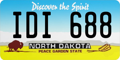 ND license plate IDI688