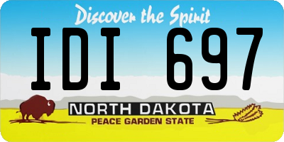 ND license plate IDI697