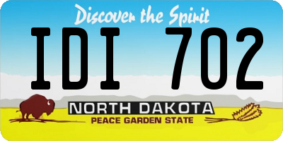 ND license plate IDI702