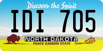 ND license plate IDI705