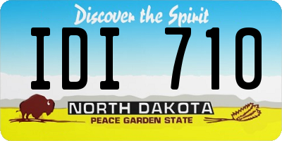 ND license plate IDI710