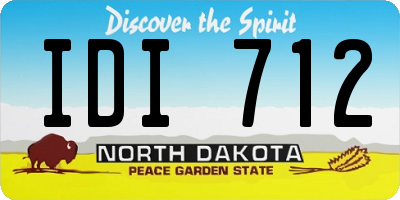 ND license plate IDI712