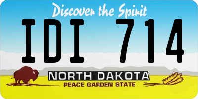 ND license plate IDI714