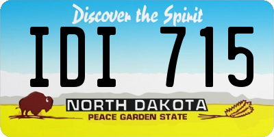 ND license plate IDI715