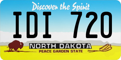ND license plate IDI720