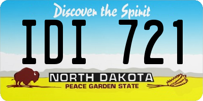 ND license plate IDI721