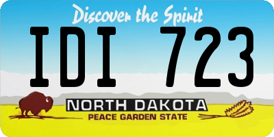 ND license plate IDI723