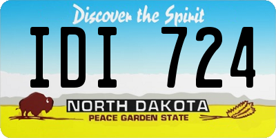 ND license plate IDI724